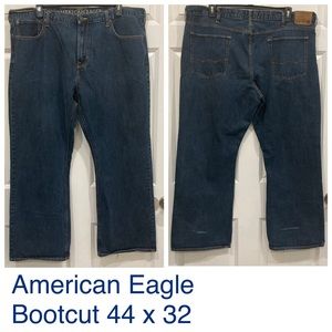 American Eagle 44 x 32 100% cotton denim bootcut jeans